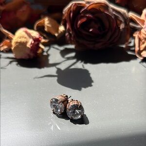 Sabika Bronze and Light Purple Stud Earrings